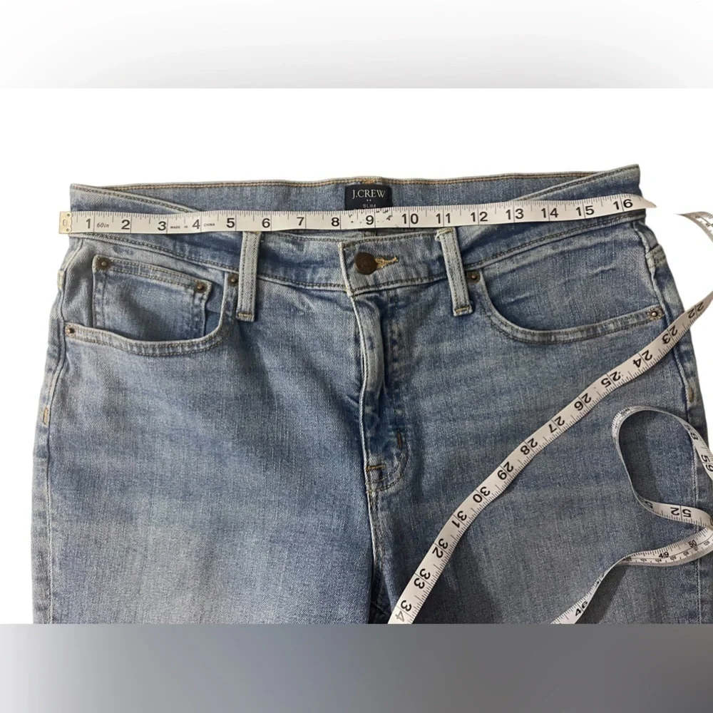 J Crew Womens Size 29 Slim Boyfriend‎ Mid Rise Medium Wash Denim Blue Jeans